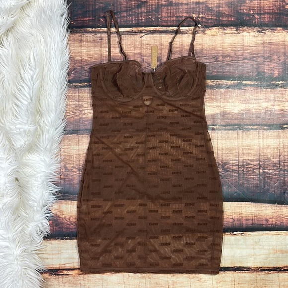 RELISTED Skims After Hours Logo Slip Dress Lingerie - Picture 5 of 14
